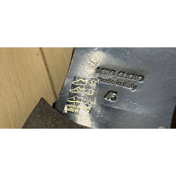 VERO CUOIO Made In Italy Brown Suede Cap Toed OXFORDS Lace-up Shoes Size 45 - Picture 6 of 6